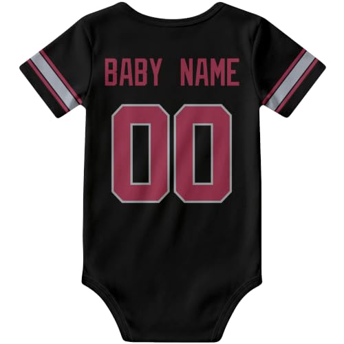 Image of KREDE Baby Clothes Custom Name Bodysuit for Baby Boy Gifts | Short Sleeves Bodysuit with Custom Number Name