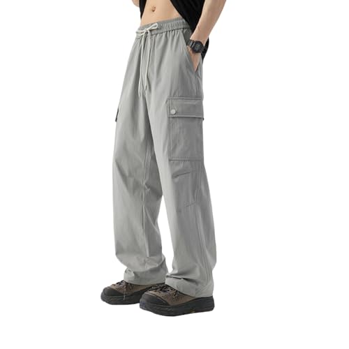 Men's Spring Japanese Retro Straight Wide Leg High Street Workwear Casual Pants