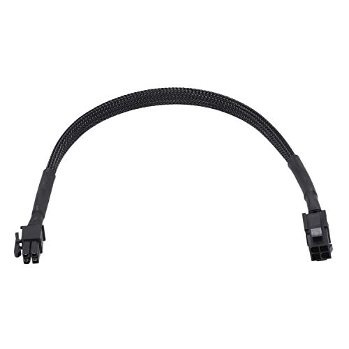 Humanitypd Cable de extensión de alimentación ATX de 4 pines P4 macho a ATX P4 hembra, color negro