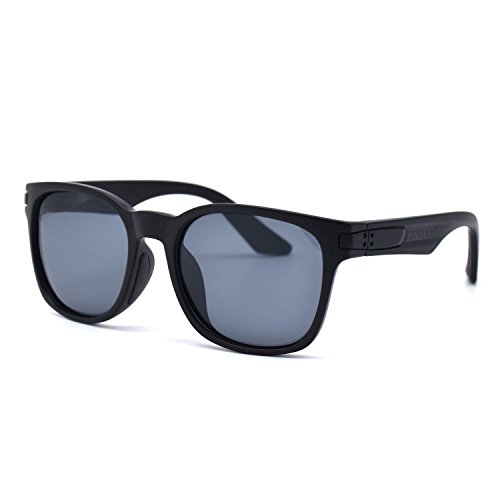 Lunettes de soleil polarisées noires monture plastique pour homme et femme anti-UV