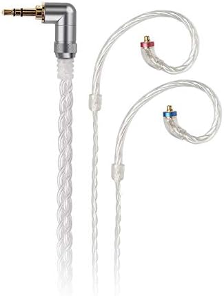 FiiO LC-3.5C 3.5mm Hand-Woven,8-Stranded High-Purity Monocrystalline Silver-Plated Copper MMCX Replacement Cable for Shure SE215 SE315 SE846 SE535 SE425/JVC/FiiO FH5 FA7