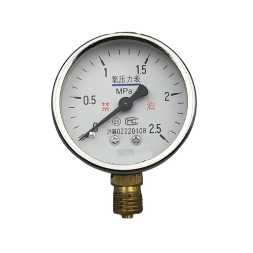 Réducteur de pression oxygène contre les fuites de gaz avec manomètre à jauge robuste