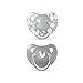 Suavinex, Confezione 2 succhietti con Tettina anatomica in Lattice per Bambini 6-18 Mesi, Grigio