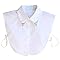 Juland Dames kraag dames afneembare helft shirt blouse dames half nep hemd blousekraag katoen nepkraag, wit, M
