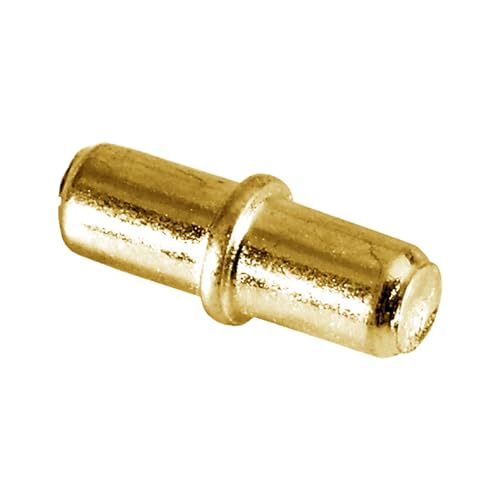 MICEL - 90352 - Portaestante con Arandela para Muebles, Soporte para Estantes, en Acero, acabado Latonado, 5 x 16 mm