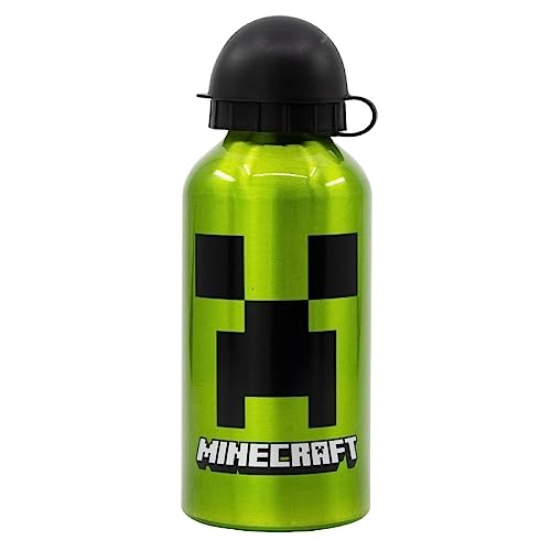 OM SUPPLIES Characters Aluminium Sports Bottle 400ml - Holiday, Back to School Water Drinking Kids Lunch Children (Mine) - Image 4
