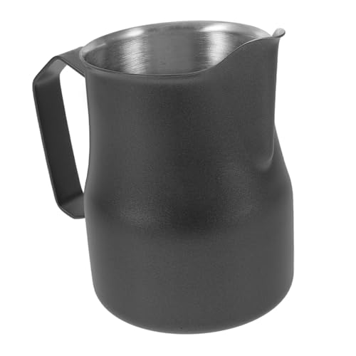 Mikinona Jarra para Espumar Leche Acero Inoxidable con Diseño para Latte Art Taza de Café Espresso Multifunción