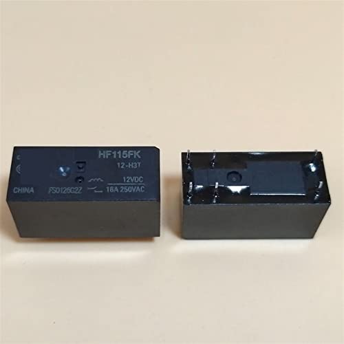 Relé de potencia HF115f 12V con alta capacidad de conmutación 2hs4 5 uds