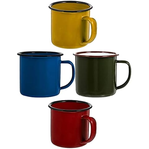 HEMOTON Pequeñas tazas de café esmaltadas con 4 unidades Cover