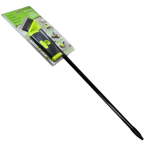 Easy Shopping 3 in 1 Weed Remover Broom Brush Scraper tool set Telescopic Handle Extendable 140cm Garden footpath Driveways Ultimate Solution for Moss Weed and Algae Removal on Paths Driveways
