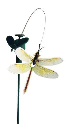 Solar Yard Stake Fluttering Insects, Solar or Battery Powered (Dragonfly)
