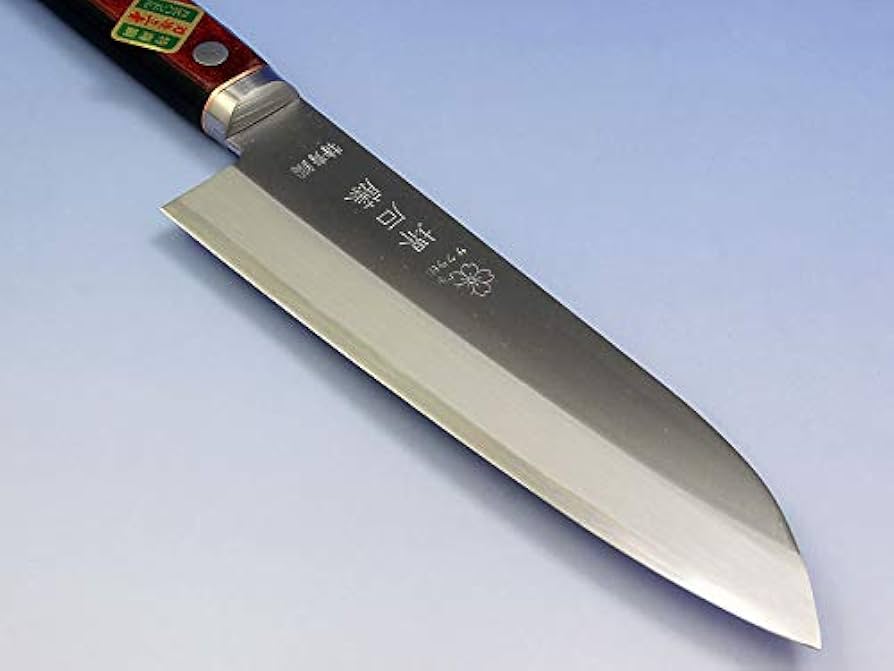有次(Aritsugu)三徳包丁青紙 – スーパー鋼 約1000番の砥石付き Amazon | 特青鋼(青紙スーパー鋼)本割込 三徳包丁 口金付 | e