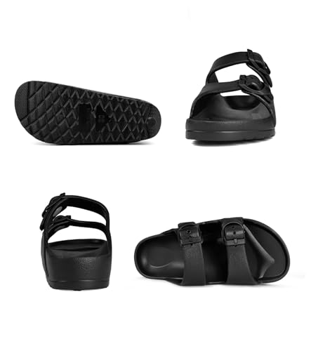 Image of Kids Slide Sandals Boys Girls Buckle Adjustable EVA Slipper Sandals