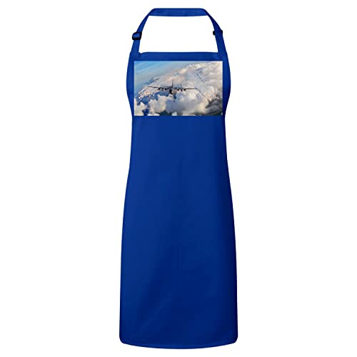 Tablier cuisine bleu avion militaire idée cadeau originale pour anniversaire
