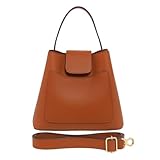 Bolsa Saquinho Transversal Com Divisórias Alça de Mão e Bolso Externo (CARAMELO)