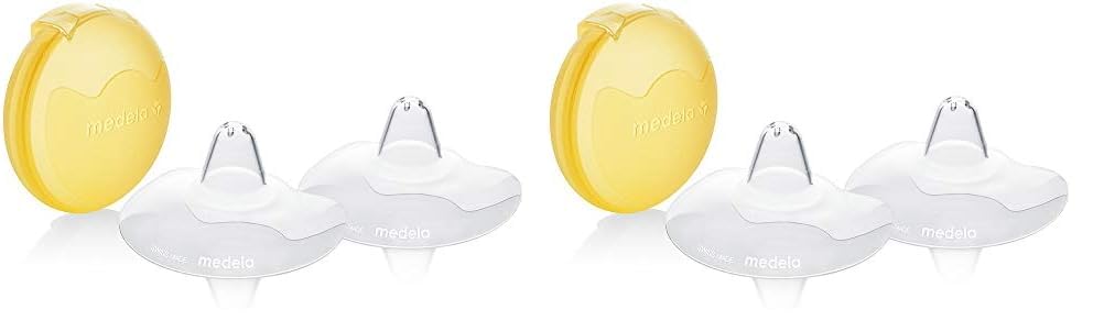 Medela Contact Brusthütchen aus Silikon – Weiches, ultradünnes Design – BPA-frei – 1 Packung mit 2 Hütchen (20 mm) und Aufbewahrungsbox (Packung mit 2)