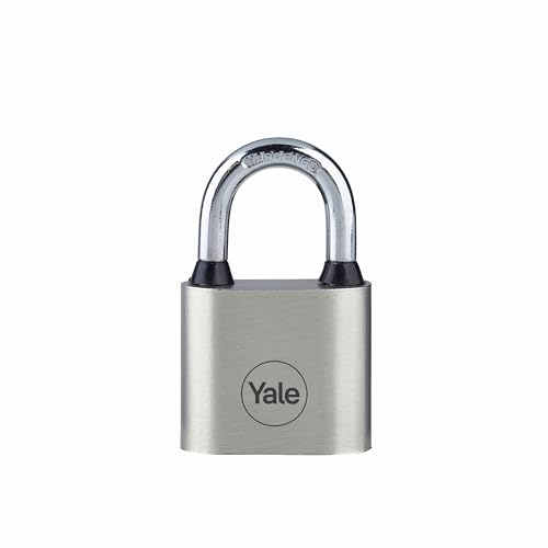 Yale Security Y112/30/132/1 Padlock for Main Door 30mm Iron Disc Main Gate Lock with 3 Retaining Keys | Hardened Steel Shackle Padlocks for Home Door | Lock and Keys Locks for Home (Silver Finish)