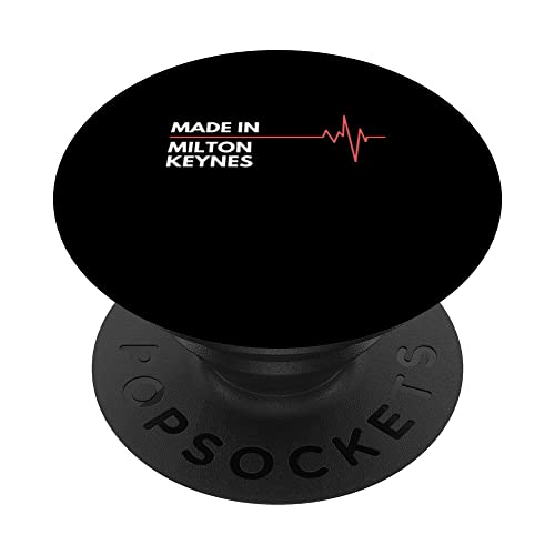 Made In Milton Keynes England Place Of Birth Hometown PopSockets Swappable PopGrip, Black