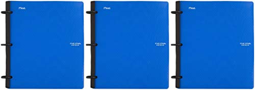 Five Star Flex Hybrid NoteBinder, 1 Inch Binder with Tabs, Notebook and 3 Ring Binder All-in-One, Blue (72011), 11 1/2