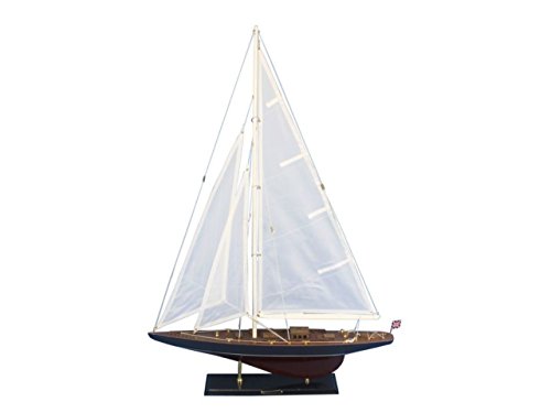 Hampton Nautical Wooden Model Sailing Yacht Endeavour, 35