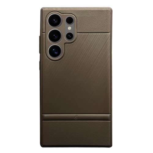 Image of NIUKIN Super Frosted Shield Pro Soft Back Case for Samsung Galaxy S24 Ultra | Shockproof Scratchproof Cover (Brown Titanium)