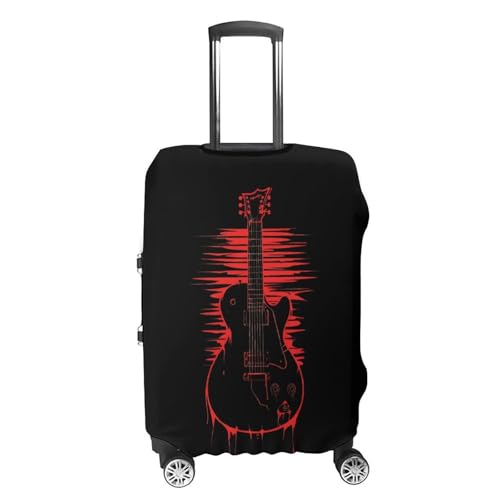 Guitar Funny Luggage Cover Suitcase Protector Washable Travel Baggage Covers Fit 19-32 Inch4