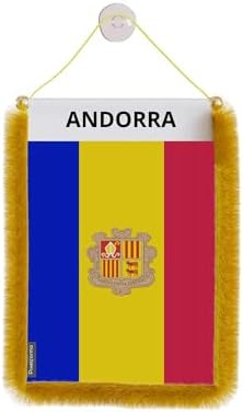 Banderín Coche Bandera Andorra 10x15cm