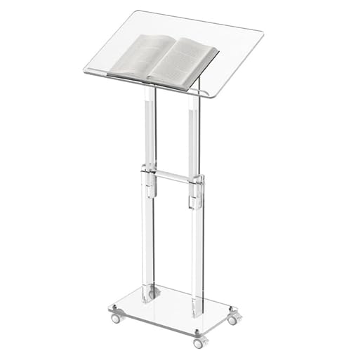 Atril de acrílico transparente con superficie de lectura elegante para plataforma de presentación