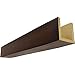 Ekena Millwork BMSD3C0100X120X264ZM 3-Sided (U Sandblasted Endurathane Faux Wood Ceiling Beam, 10"W x 12"H x 22