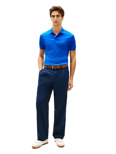 Image of Tommy Hilfiger Mens Short Sleeve Casual Polo Shirts in Regular Fit with Liquid Cotton
