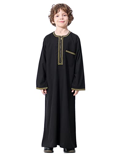 Robe islamique garçon ample col rond pour s'habiller facilement
