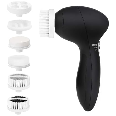 CLSEVXY Facial Cleansing Brush with 7 Brush Heads Cover