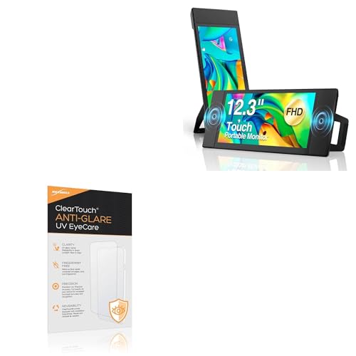 BoxWave Screen Protector Compatible With Kefeya L1 Touch Portable Monitor (12.3 in) - ClearTouch Anti-Glare Anti-UV EyeCare (2-Pack), Filters out Harmful Blue Light Reduce Fatigue