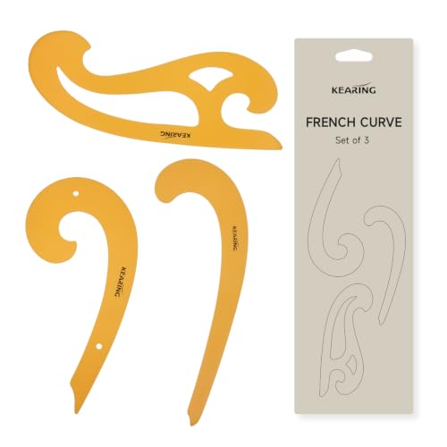 KEARING French Curve Ruler Template Set (3pcs)