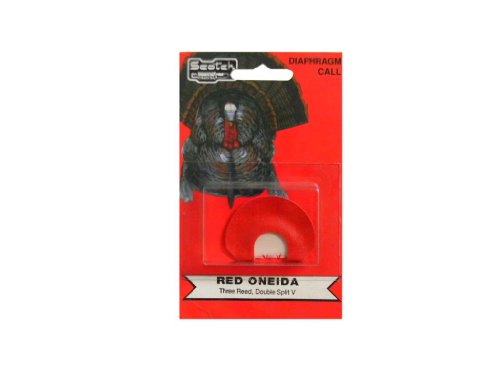 Pete Rickard's Scotch The Oneida Red Triple Reed Double Split-V Turkey Diaphragm Mouth Call