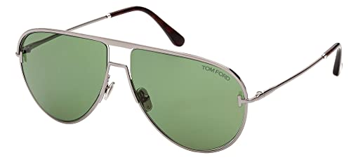 Tom Ford Theo TF924 12N Sunglasses Men's Grey/Green Pilot 60mm