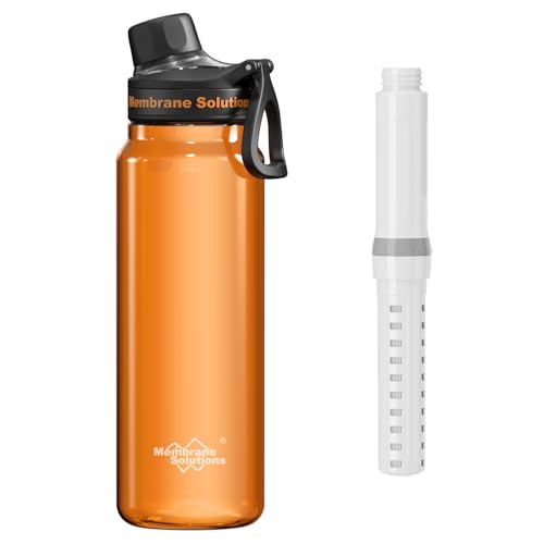 Membrane Solutions C3 Filtered Water Bottle, 36oz BPA-Free Bottle with...