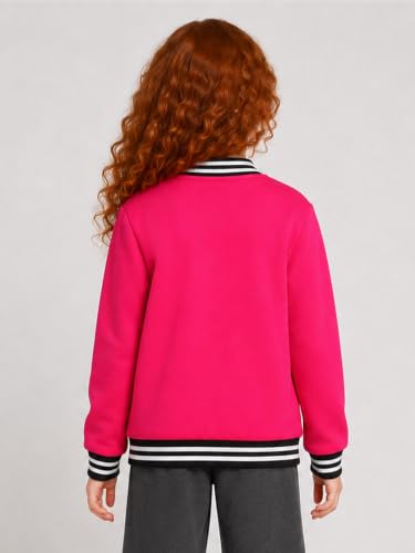 Image of LittleSpring Boys Girls Varsity Baseball Jacket Zip Up Bomber Jacket Thin 2-10Years