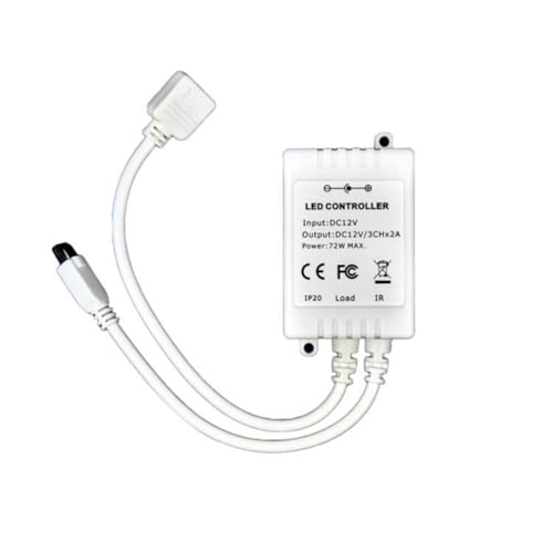 Image of balacoo Led Remote Controller for SMD 5050 RGB Strip Lights with 24 Keys Ir Wireless Brightness and Color Adjustment 1.96X1.37X0.86 Inch