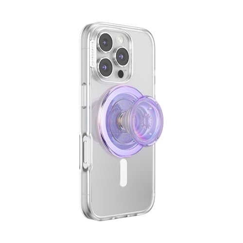 Image of PopSockets Phone Grip for MagSafe, Magnetic Holder, Phone Stand, Lavender - Iridescent Lavendar
