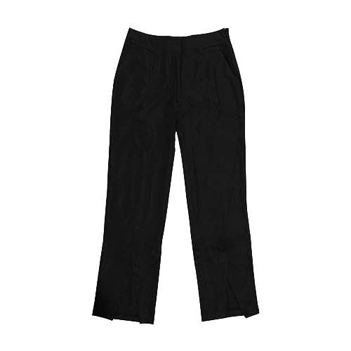 Women's Casual Joggers Lightweight Drawstring Women's Casual Solid Color High Waisted Split Pants Slim Fit Wide2
