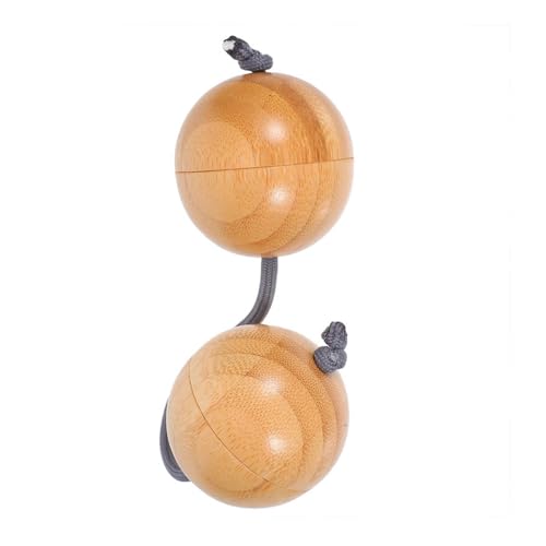 Portable Rhythm Sandball Unique Percussion Instrument Fingertip Drum Ball African Shaker Rattle Double Gourd Percussion Wood San