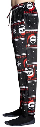 The Nightmare Before Christmas Jack Skellington Snowflakes All Over Mens Holiday Lounge Pants - Officially Licensed2