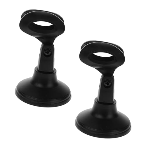 FUTUREORYY 2 Piezas Soporte De Micrófono Para De Oficina Escritorio Redondo Titulares Podcast Superficie De La Mesa Micrófono Con Soporte Grabación Estudio Micrófono De Pie Black El Plastico