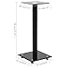 vidaXL 2X Soporte Altavoces Pie Negro Columna Torre Vidrio Templado Altavoz