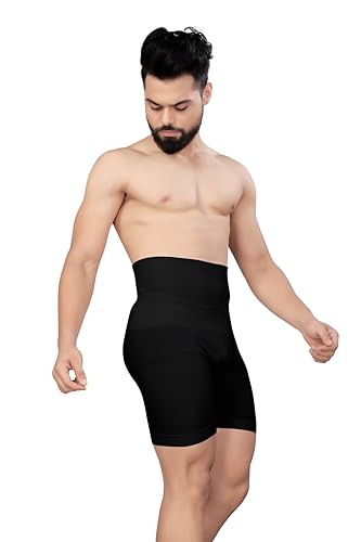 Image of Tummy Tucker Men Shapewear for Control Seamless High Waist Slimming Underwear Body Shaper Boxer Stomach Fitness for Exercise & Workout Briefs