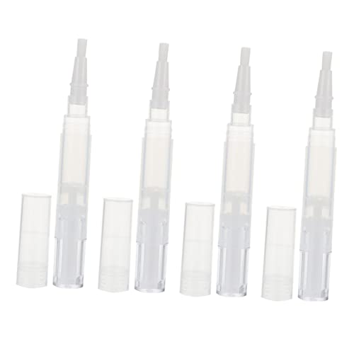 Beaupretty 4 Piezas Bolígrafo Giratorio Pluma De Aceite para Cutículas Vacía Dispensador De Jarabe De Café Tubos Vacíos De Brillo De Labios Contenedores De Aceite De Labios Vacíos Abs
