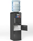 TABU 3-in-1 Water Dispenser with Ice Maker, 33LBS/24H Ice Making Water Cooler with 3 Temperature Settings - Hot, Cold & Room Water, 3 or 5 Gallon Bottles, Child Safety Lock for Home and Office, Black