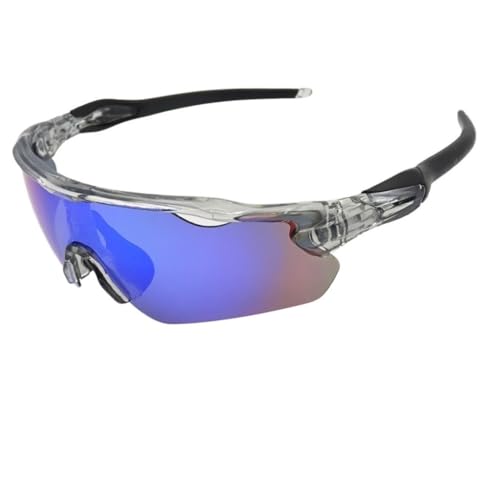 Óculos De Sol Esportivo Ciclismo Proteção Kit Polarizado Original Baixa Pace Pedal Bike Beach Tennis Ftv Corrida UV400 Unissex - Modelo Race - Cacife Brand (Cinza Cristal Espelhado)