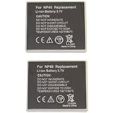  2 x Power Li-Ion Akku Typ NP-40 (kein Original) für Jenoptik JD 5.3z3 EasyShot JD 7.3z3 EasyShot